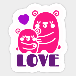 Love cute monsters Sticker